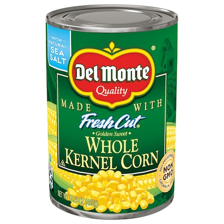 Del Monte Golden Sweet Pull Top Can Whole Kernel Corn 15.25 oz. Can, PK24 2001404